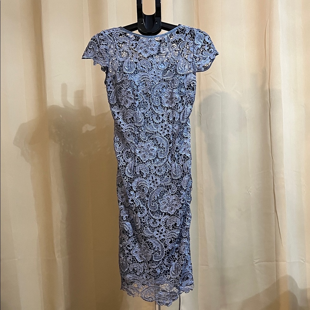Elegant Lace Dress in Blue
